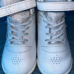 Reebok Kids' White and Silver Sneakers